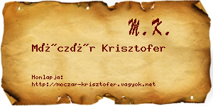 Móczár Krisztofer névjegykártya
