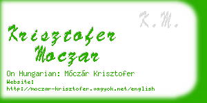 krisztofer moczar business card
